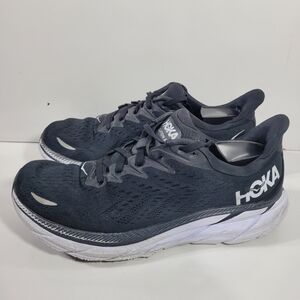 Hoka One One Clifton 8 Wide Women's Size 10 D Running Shoes Black White Athletic